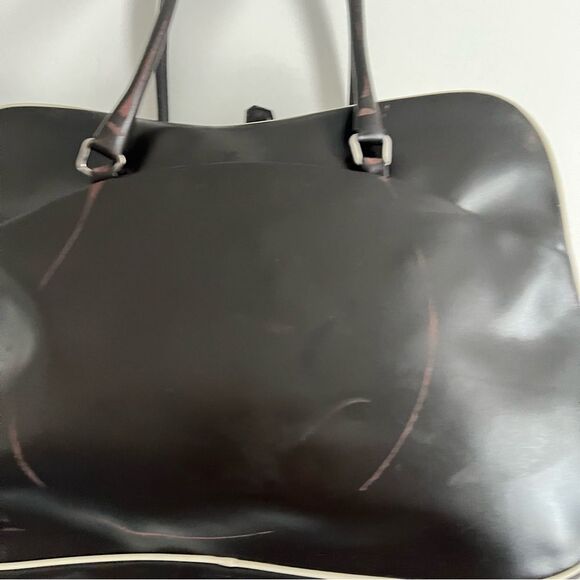 Prada Enameled Metal Triangle Shoulder Bag Vintage - Picture 10 of 15